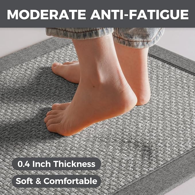 YDKGL Kitchen Runner Rugs Non Slip Washable Anti Fatigue, Super Absorbent 0.4" - Image 3
