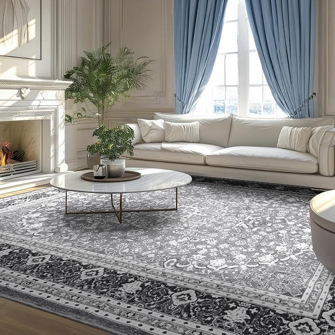 Lessymo 6x9 Bedroom Area Rugs- Machine Washable Area Rugs, Super Soft Faux-Wool - Image 3