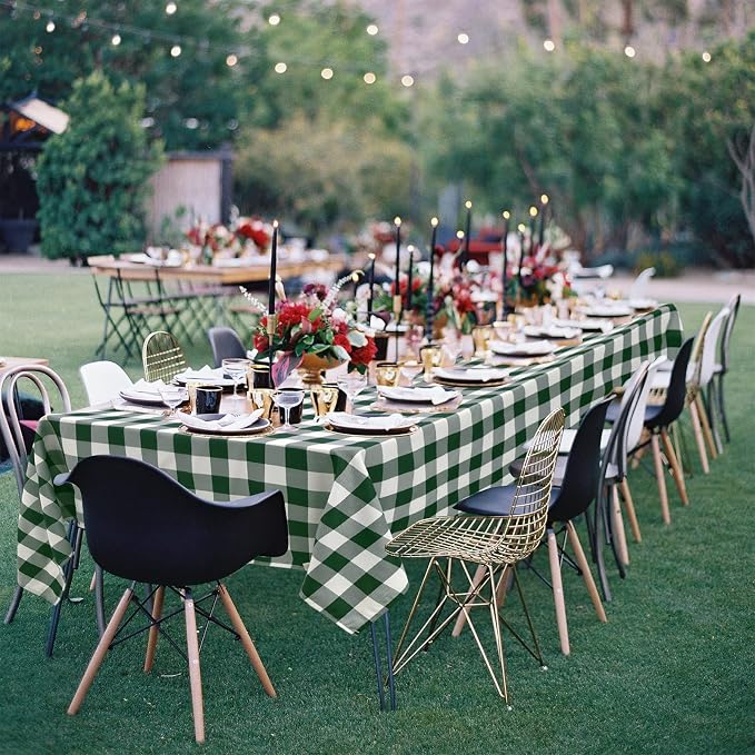 60 x 102 Inch Checkered Tablecloth Rectangle - Image 2