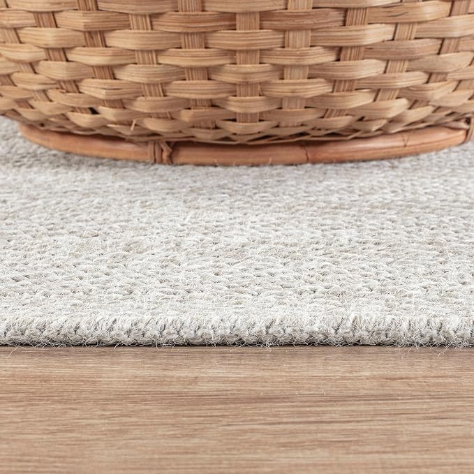 CAMILSON Easy Jute Rug 10x14, Indoor Outdoor Off-White Color Fiber Area Rugs - Image 8