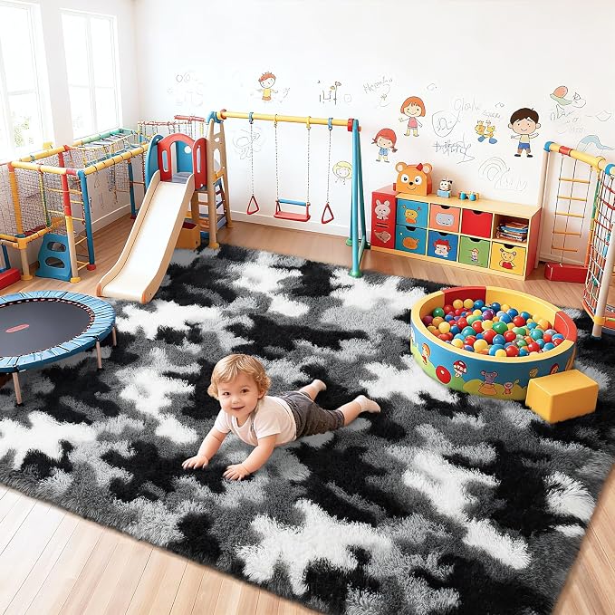 AROGAN Soft Fuzzy Kids Rugs for Girls Room Playroom 4x6 Feet, Fluffy Cute - Image 9