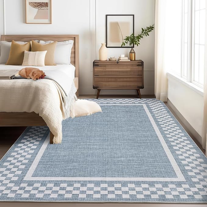 GarveeHome Washable Area Rug 4x6 Small Living Room Rugs Modern Bordered Soft by GarveeHome