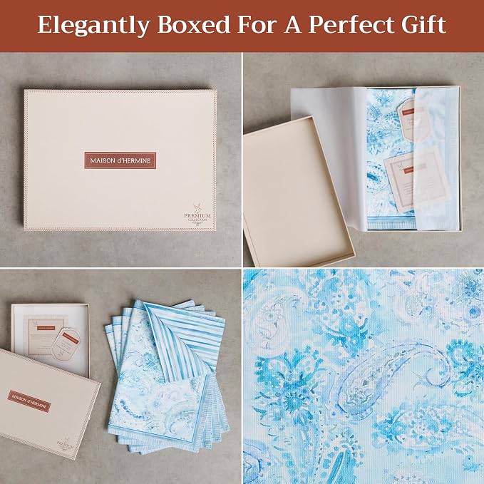 Maison d' Hermine Placemats Set of 4 Reusable 100% Combed Cotton | Cloth Place - Image 6