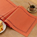Orange Burlap Table Runner, Fall Table Runners 108 inches Long | Double Layer by Aoztio