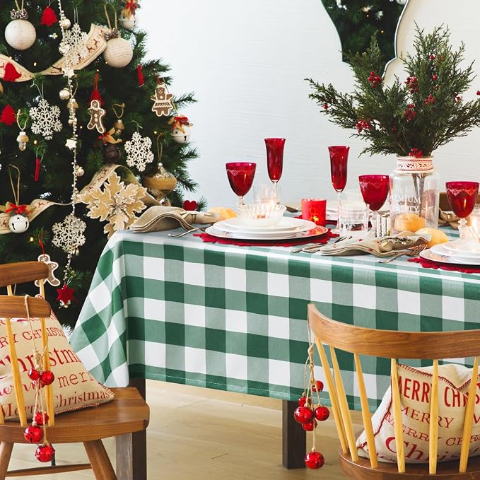 Checkered Tablecloth Square, 70 x 70 Inch - Image 6
