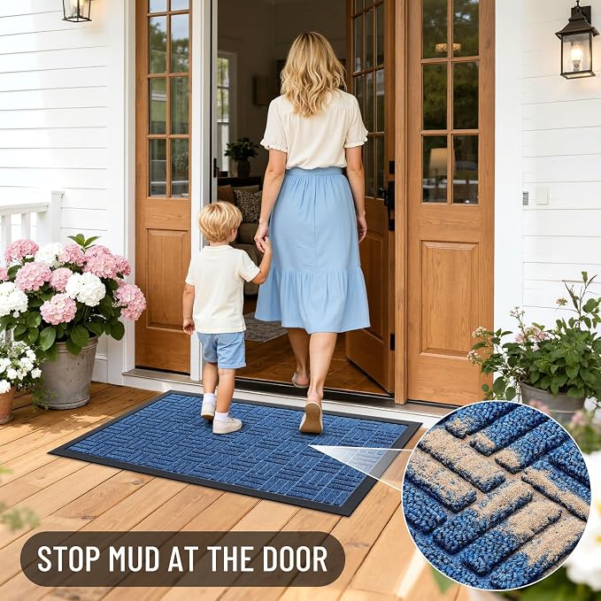 OLANLY Front Door Mat Outside Entrance 29.5x17, Heavy Duty Sturdy Natural - Image 7