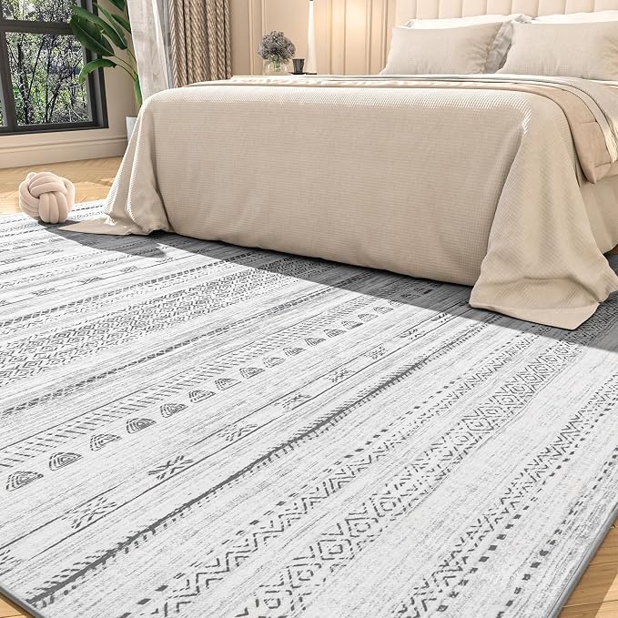 8x10 Area Rugs for Living Room Machine Washable Rug Distressed Indoor Carpet by Tchdio