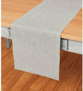 Solino Home 100% Pure Linen Table Runner Oyster Grey, Athena 14 x 108 in | by SolinoHome