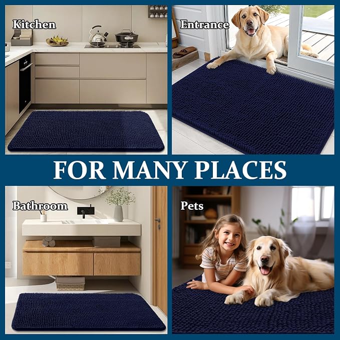 OLANLY Dog Door Mat for Muddy Paws 47x24, Absorbs Moisture and Dirt, Absorbent - Image 8