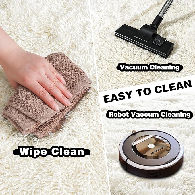 8x10 Area Rugs for Living Room, Ultra Soft Fluffy Large Shaggy Rug Carpet for - Image 4