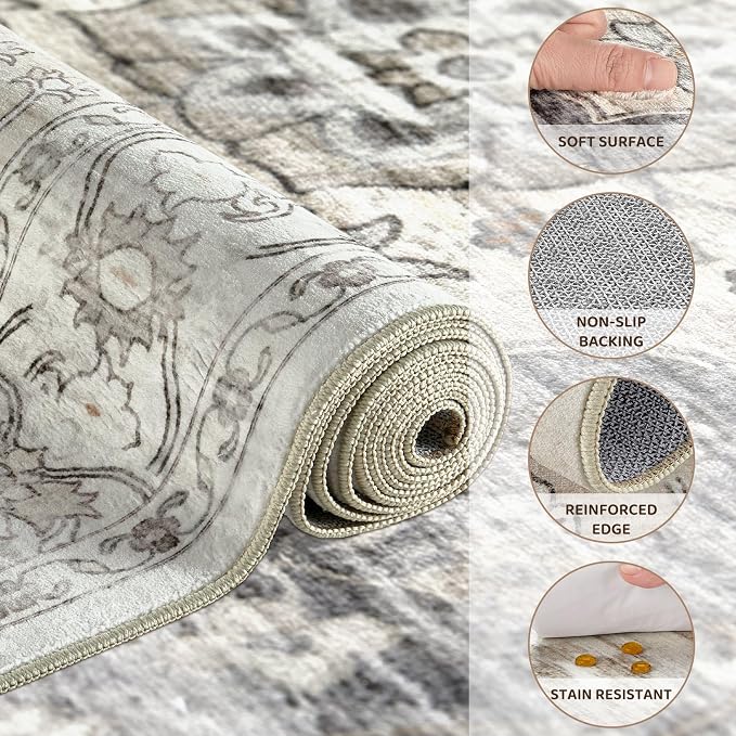 5x7 Washable Area Rug - Image 3