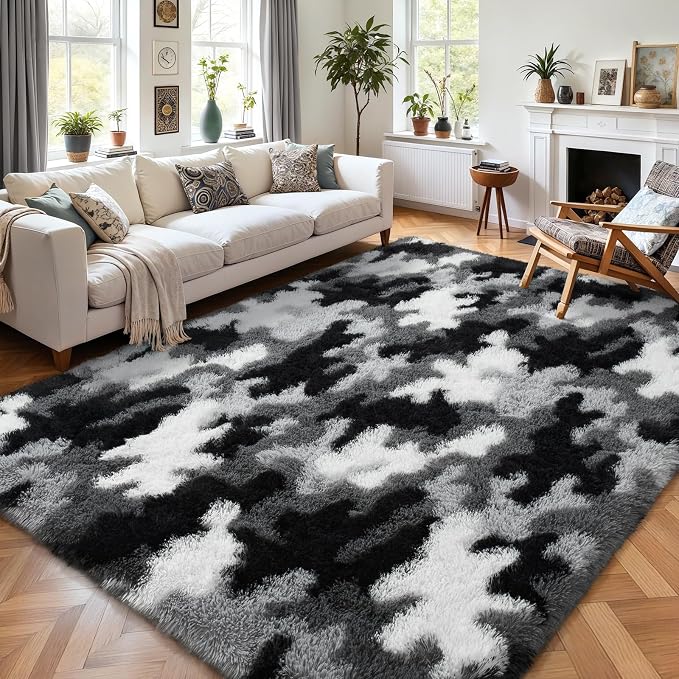 AROGAN Soft Fuzzy Kids Rugs for Girls Room Playroom 8x10 Feet, Fluffy Cute by AROGANAREARUG