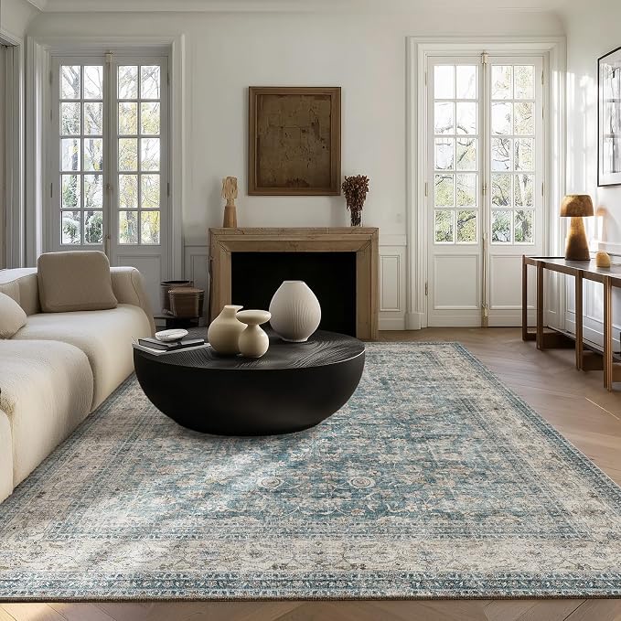 Machine Washable Living Room Rug: 5x7 Area Rugs - Image 2