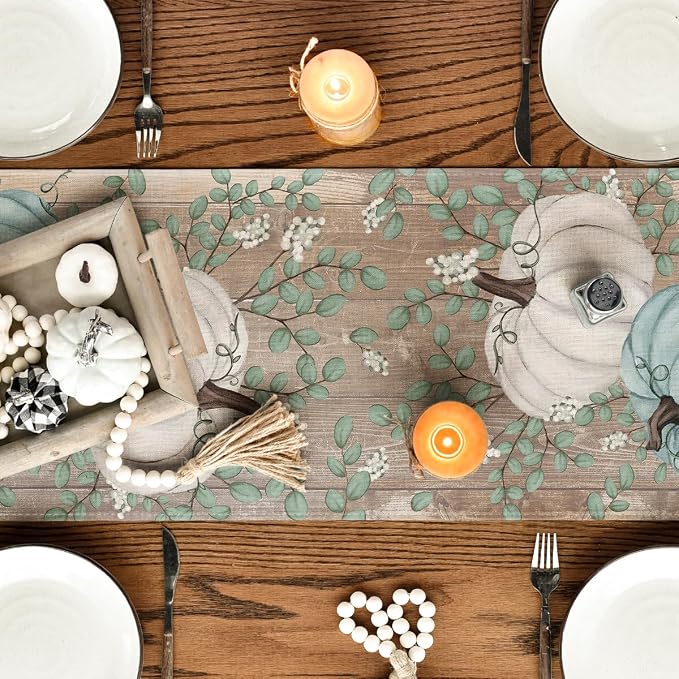 Artoid Mode 210 GSM Fall Table Runner 13x72 Inch Home Party Decor | Pumpkins - Image 7