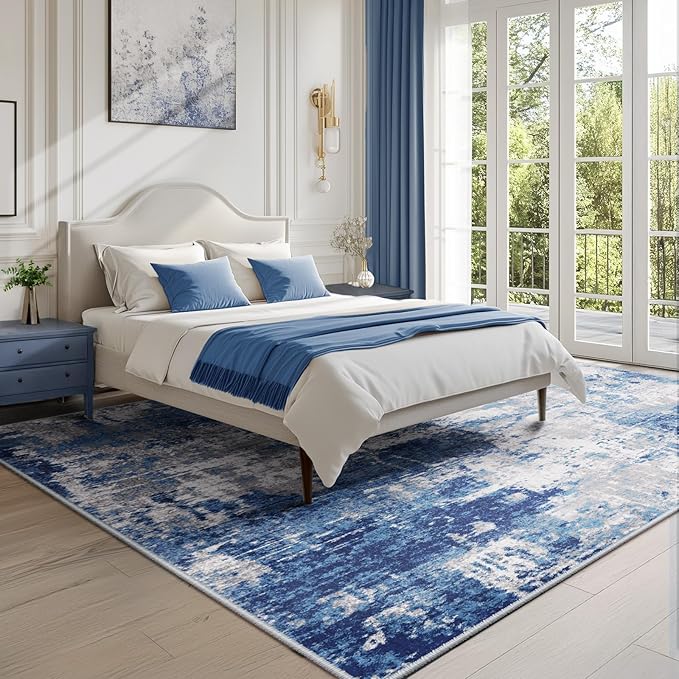 RELEANY Washable Area Rugs 6'x8' Non-Slip Modern Abstract Soft - Image 9