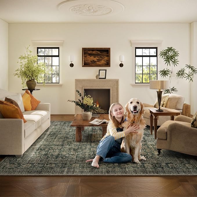 Washable Living Room Area Rug: 8x10 Rugs - Image 5