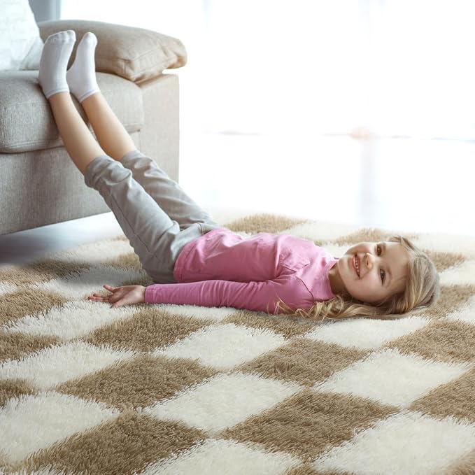KICMOR Small Beige and Cream White Area Rugs - Image 7