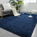 FlyDOIT Large Area Rugs for Living Room, 4x6 Feet Navy Blue Shaggy Rug Fluffy by FlyDOIT