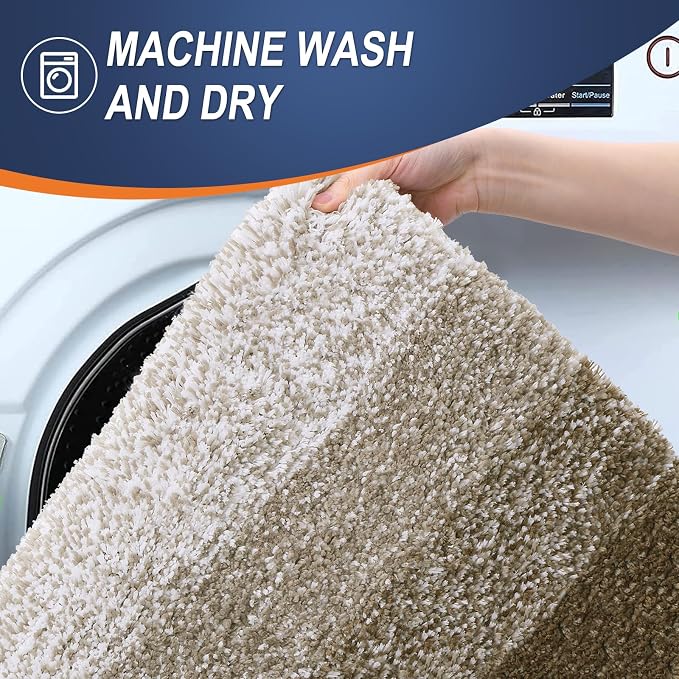 OLANLY Bathroom Runner Rugs Mat 47x24, Extra Soft Absorbent Microfiber Bath Rugs - Image 5