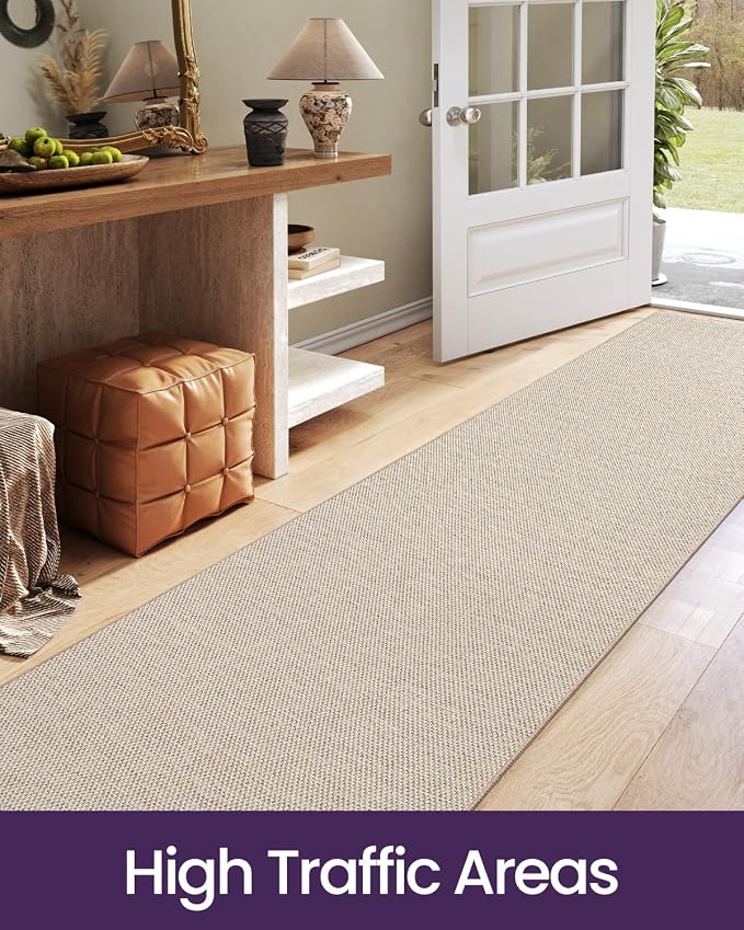 DEXI Hallway Runner Rug 2'4"x12', Non Slip Rubber Backed Runners Carpet - Image 8
