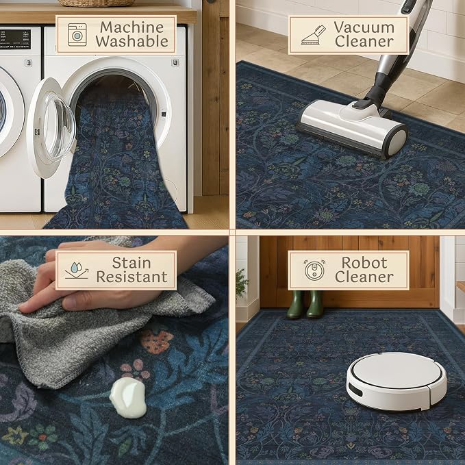 2x10 Extra Long Runner Rugs for Hallways, Non Slip Machine Washable Front Door - Image 4