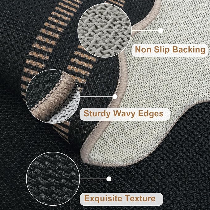 Easy Jute Outdoor Mats for Front Door, 2x3 Small Washable Kitchen Rugs - Image 4