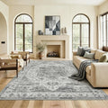 8x10 Area Rug for Living Room-Vintage Farmhouse Boho Floral Washable Stain by Unknown