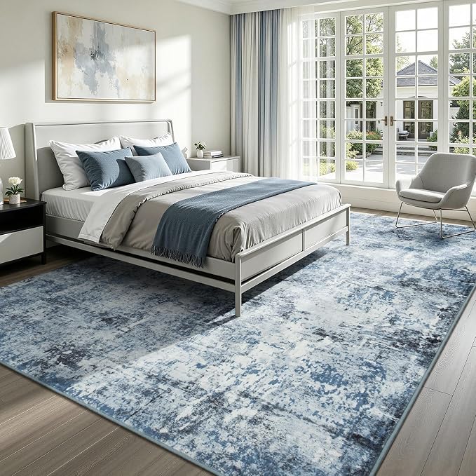 Rugflix 5x7 Area Rugs for Living Room, Washable Large Rug Stain-Resistant Low - Image 2