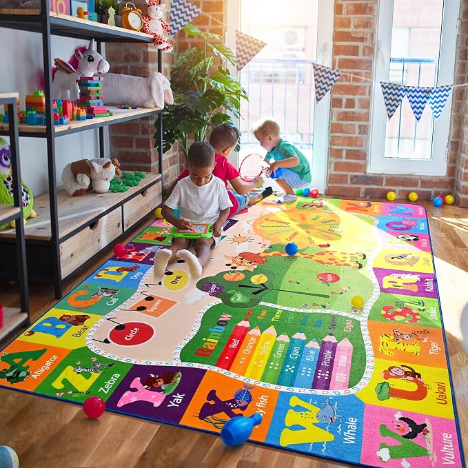 Kids Rugs for Playroom Washable, Educational and Fun Learning Rugs - Image 4