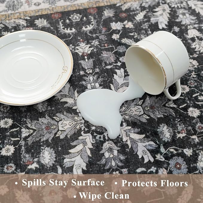 Kitchen Rug Sets 4-Piece with Runner – Washable Non-Slip Floor Mats - Image 5