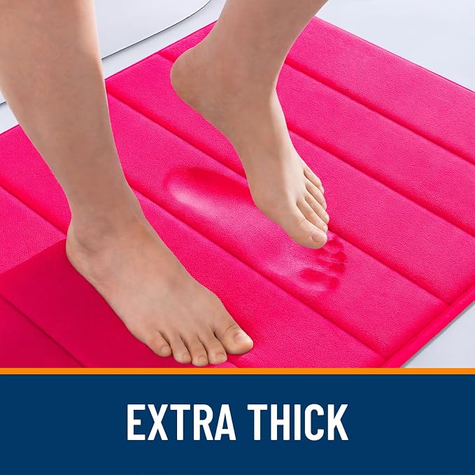 OLANLY Memory Foam Bath Mat 44x32, Super Soft Absorbent Bathroom Rugs, Quick Dry - Image 6