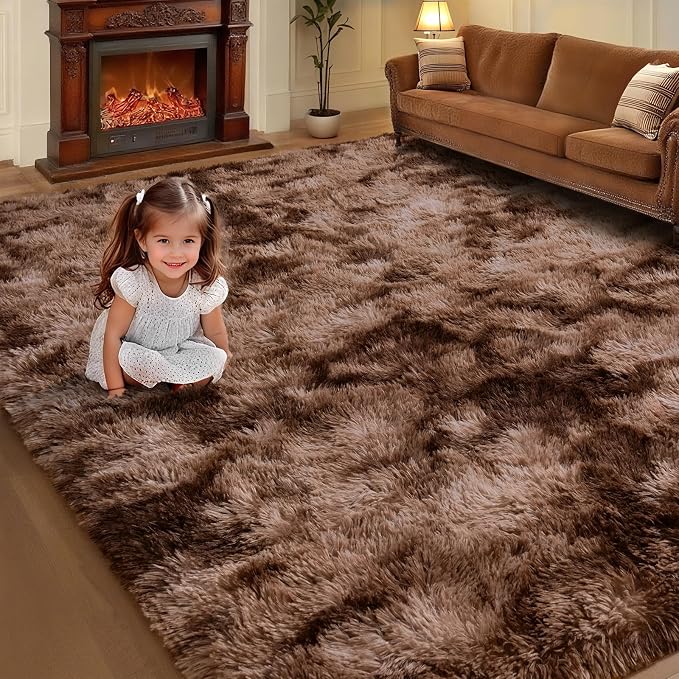 AROGAN Shag Brown 2x8 Runner Rug - Image 6