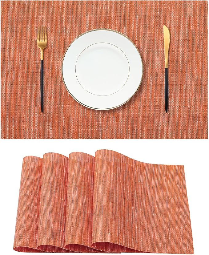 Leetaltree Orange Placemats Set of 4 by Leetaltree-ArtatEveryTable