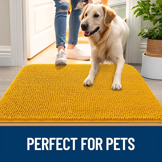 OLANLY Dog Door Mat for Muddy Paws 59x32, Absorbs Moisture and Dirt, Absorbent - Image 6