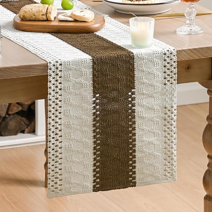 Artoid Mode Coffee Farmhouse Rustic Table Runner 12x108 Inch | Seasonal Holiday by ArtoidMode