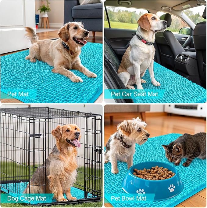 OLANLY Dog Door Mat for Muddy Paws 47x20, Absorbs Moisture and Dirt, Absorbent - Image 7