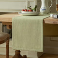 Burlap Style Farmhouse Table Runner, 14x48 Inches Light Sage Green | Thick by ZEEMARTONLINE