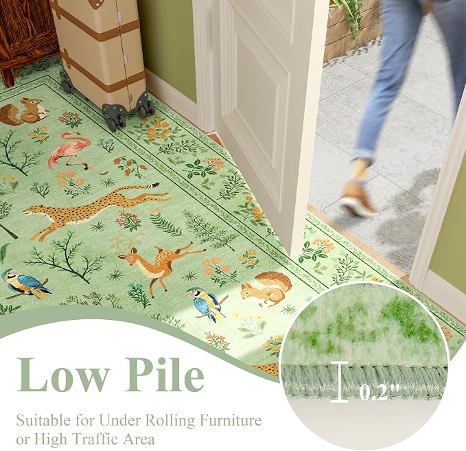 DUKINO 2.6x8 Rug for Hallway, Washable Kitchen Runner Rug - Image 8