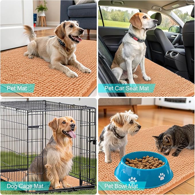 OLANLY Dog Door Mat for Muddy Paws 70x32, Absorbs Moisture and Dirt, Absorbent - Image 7
