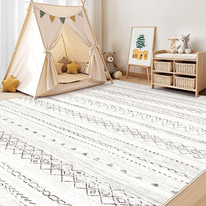 cotiled 8x10 Area Rugs Living Room Rug: Washable Boho Rugs - Image 8