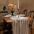 Cream Velvet Table Runner 29 x 120 Inch Soft Velvet Fabric Runners | 10ft Long by SoarDream
