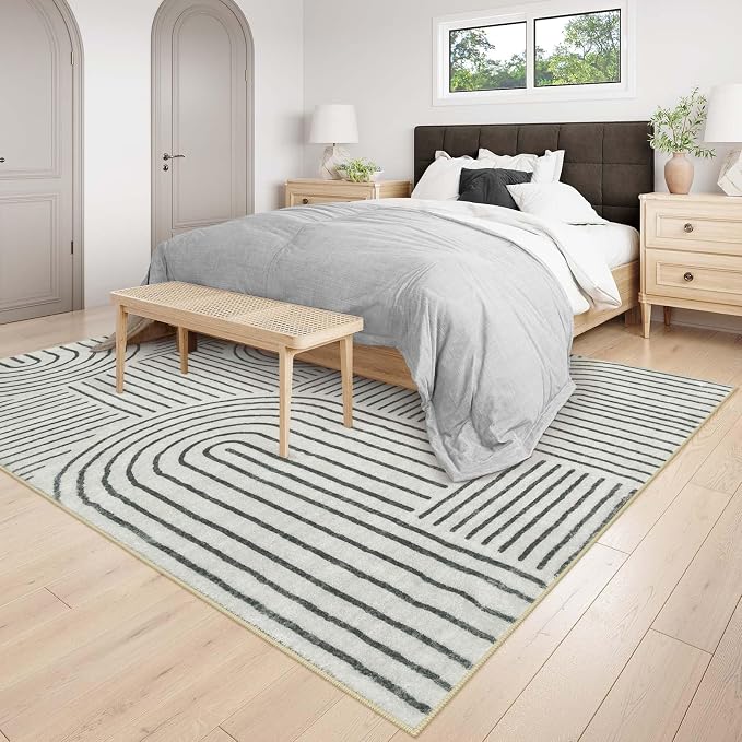 Lahome Abstract 8x10 Area Rugs for Living Room Bedroom, SoftWashable Rugs 8x10 - Image 5