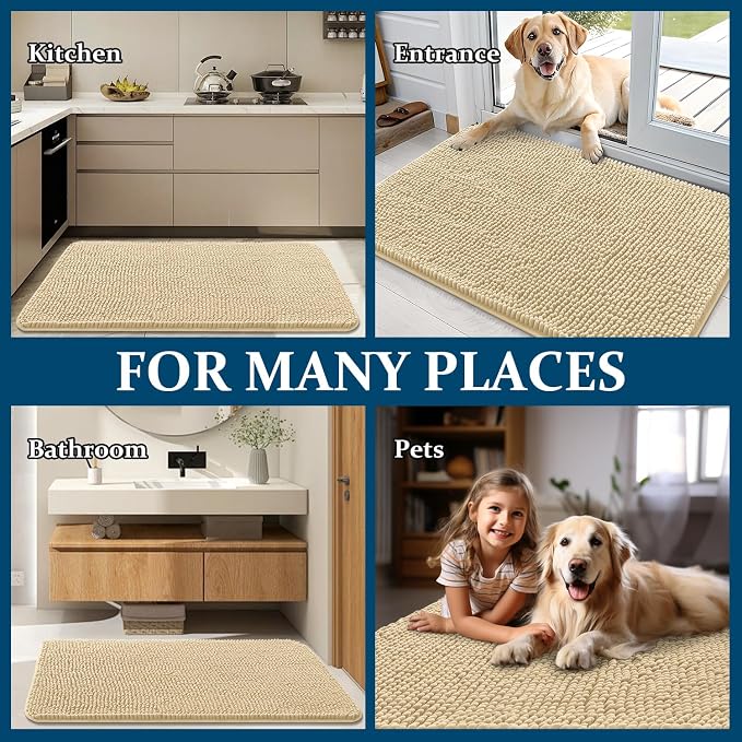 OLANLY Dog Door Mat for Muddy Paws 44x24, Absorbs Moisture and Dirt, Absorbent - Image 8