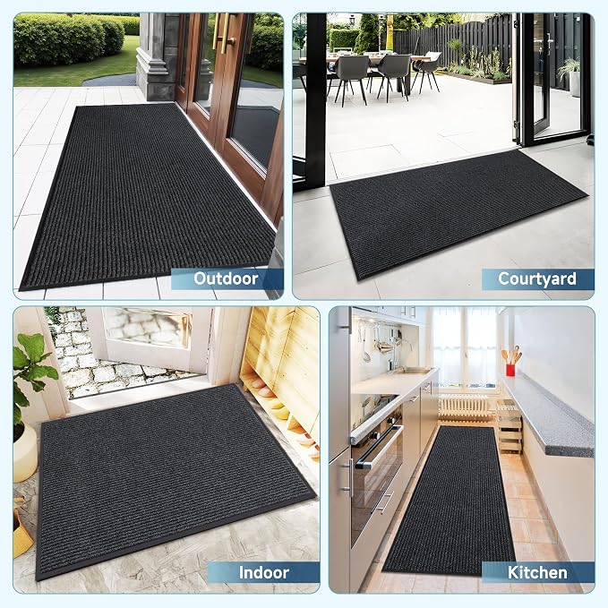Front Door Mat, 4 x 2 Feet Indoor Outdoor Entrance Mat, Heavy Duty Commercial - Image 5