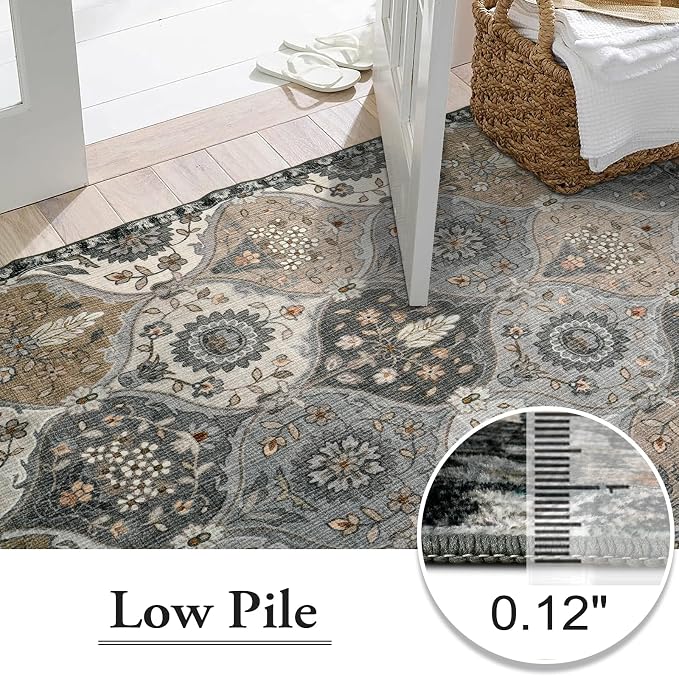 Lahome Moroccan Washable Area Rugs 8x10, Soft Vintage Oriental Rug - Image 6