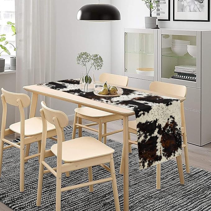 Cow Print Table Runner, 13x120 Inch - Image 3