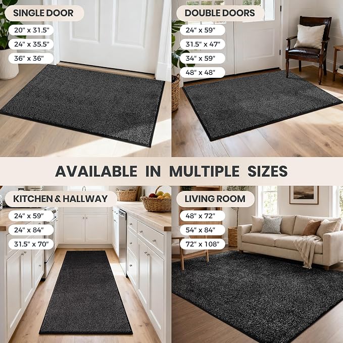 PURRUGS Easy Care Area Rug 4.5ft x 7ft, Non-Slip Washable Entryway Rug - Image 9