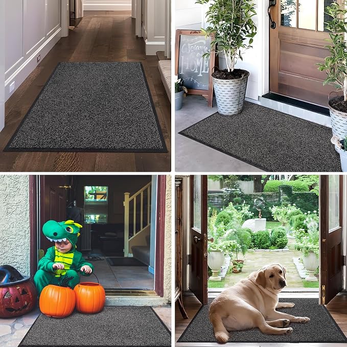 Mibao Front Door Mat Indoor Entrance, Dirt Trapper Welcome Mat - Image 7