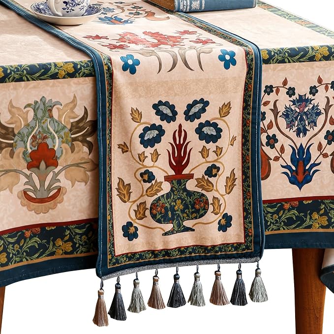 Patdrea Designer Vintage French Velvet Table Runner, Decorative Runner by patdrea