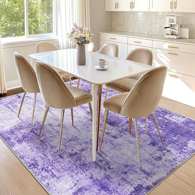 RELEANY Washable Area Rugs 5'x8' Non-Slip Modern Abstract Soft - Image 8
